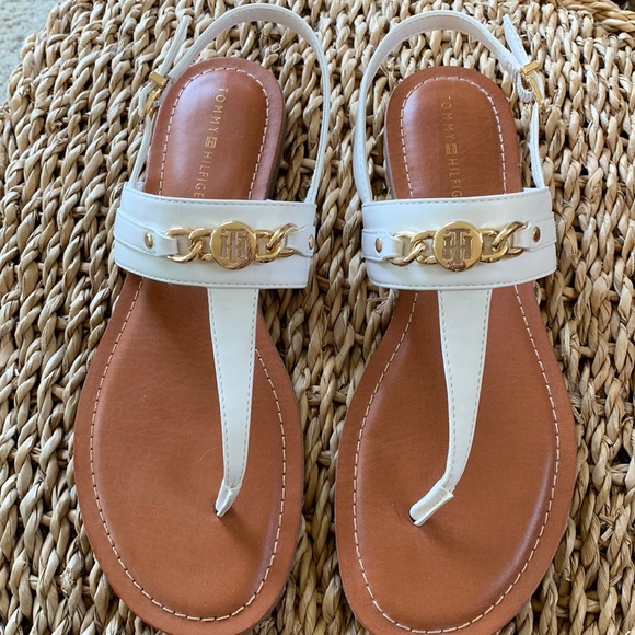 Tommy Hilfiger Shoes - Tommy Hilfiger white faux leather sandals